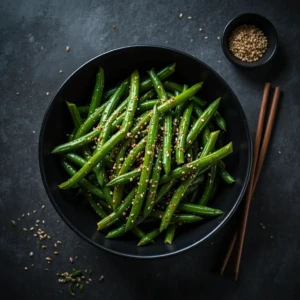 Variante asiatique des haricots verts au Air Fryer