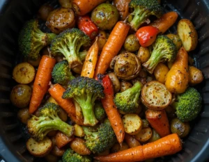 legumes rotis air fryer sains colores