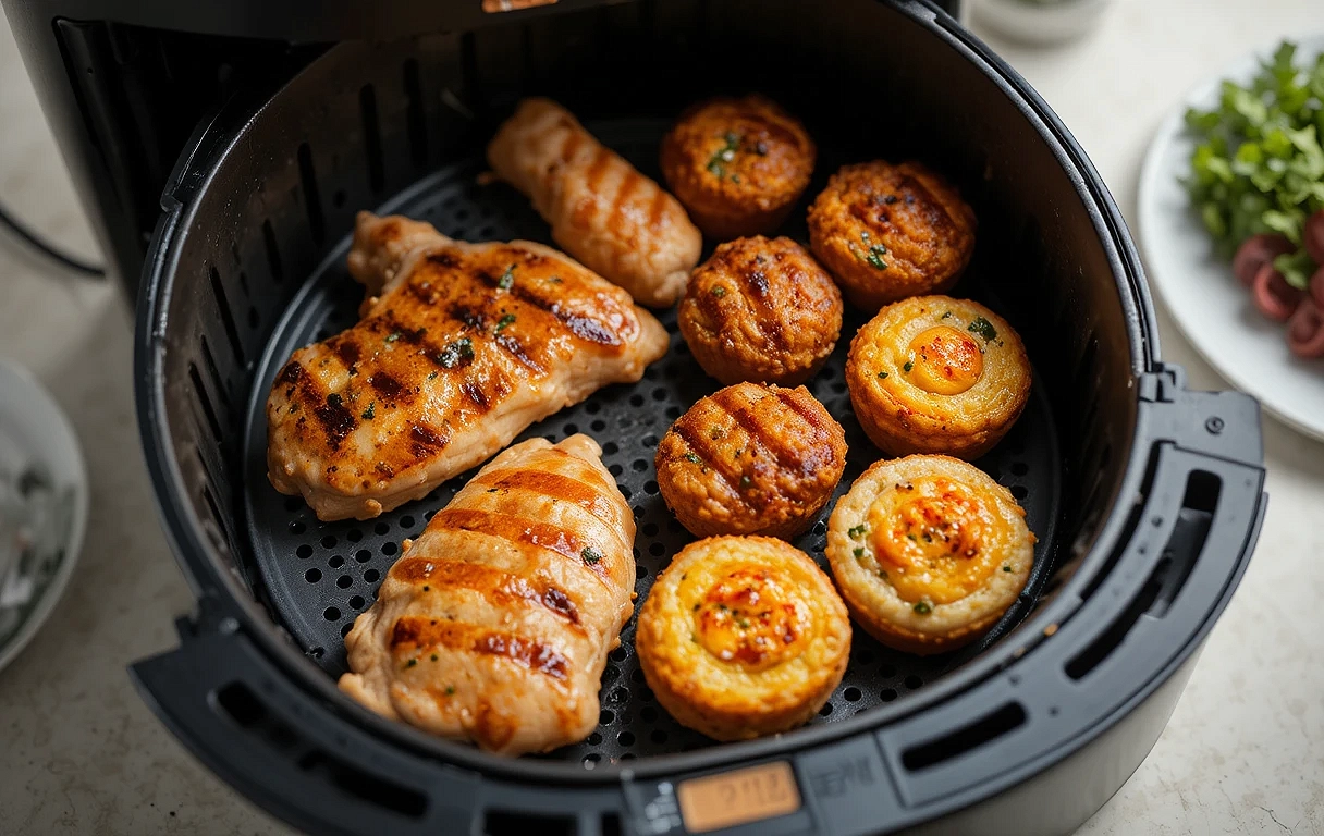 45 recettes protéinées au Air Fryer