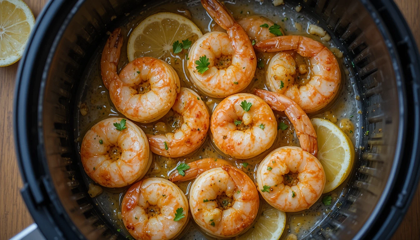 Crevettes à l'ail et citron au Air Fryer Ninja