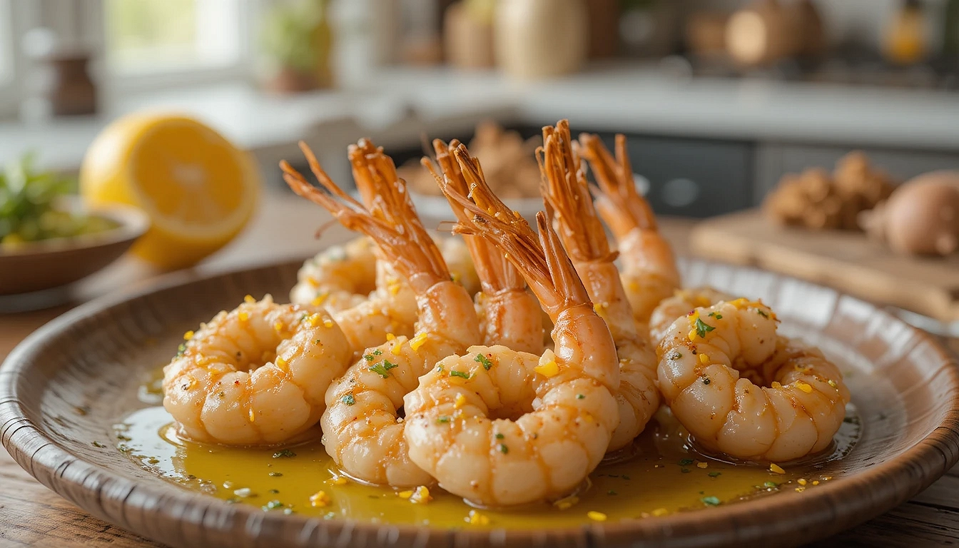 Crevettes marinées Air Fryer Ninja