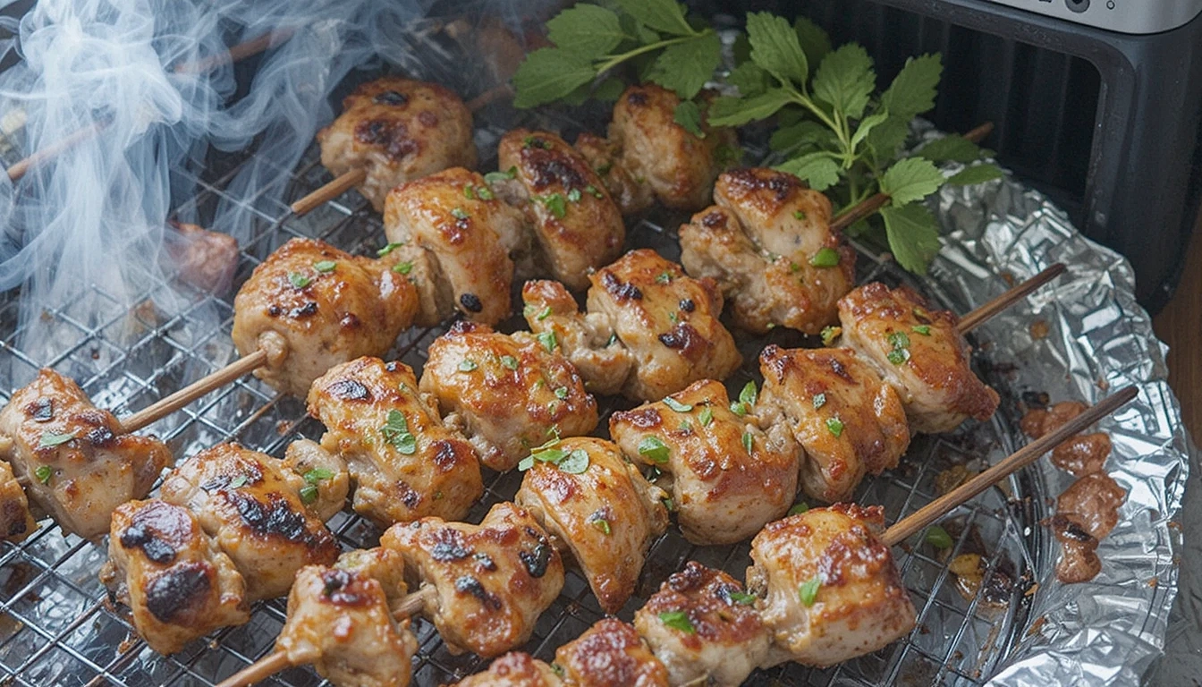 Brochettes de Poulet Marinées au Air Fryer