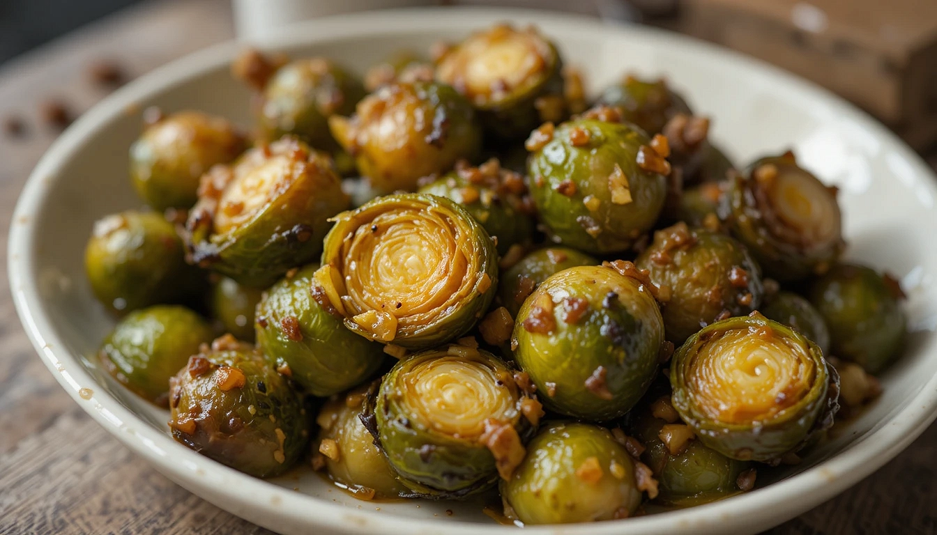 Choux de Bruxelles caramélisés au miel